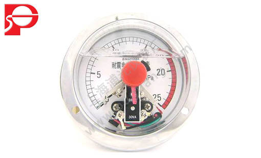 Seismic electric contact pressure gauge