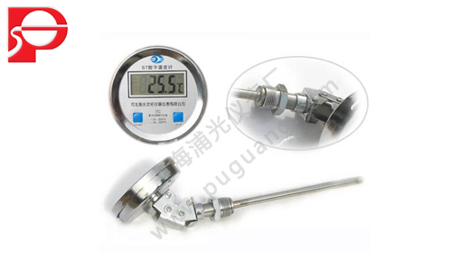 Digital display bimetallic thermometer